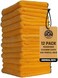 Chemical Guys MIC_506_12 Professional Grade Premium Microfiber Towels, Gold (16 Inch x 16 Inch) (Pack of 12) - Safe for Car Wash, Home Cleaning &amp; Pet Drying Cloths