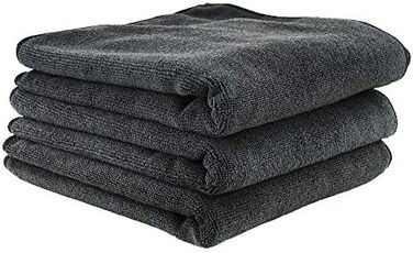 Chemical Guys MIC35303 Workhorse Professional Grade Microfiber Towel, Black, 16" x 16", Pack of 3