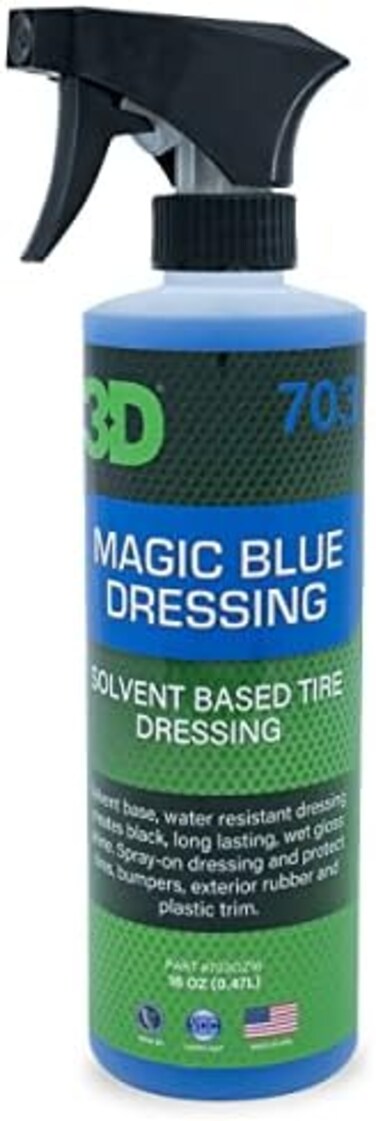 3D Magic Blue - Solvent, Water Soluble Vinyl &amp; Tire Dressing 16oz.