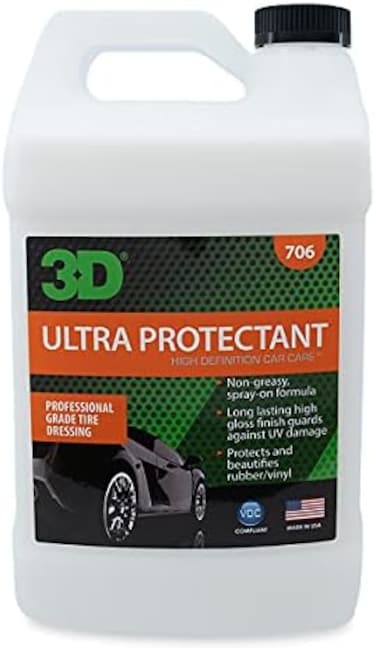 3D Ultra Protectant Tire Shine Spray - 1 Gallon   Beautifies