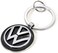 TROIKA Keyring KR16-05/VW VW Emblem 1 Key Ring Also Official Licensed by Volkswagen - Cast Metal - Original, 7 cm, Black/Silver, 7 cm, Keyring
