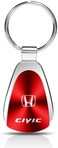 Au-TOMOTIVE GOLD Honda Civic Red Tear Drop Key Chain Key Chain