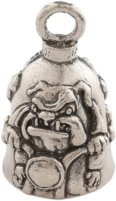 Guardian Bell Good Luck Bells w/Keyring &amp; Black Velvet Gift Bag   Motorcycle Bell   Lead-Free Pewter Bell   Made in the USA