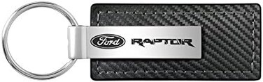 او-توموتيف جولد سلسلة مفاتيح جلد بملمس الياف كربونية سوداء لسيارة فورد رابتور