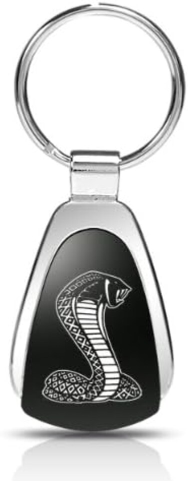 سلسلة مفاتيح بتصميم قطرة دمعة سوداء لسيارة فورد موستانج شيلبي كوبرا