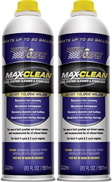 Royal Purple 11722-2PK Max-Clean Fuel System Cleaner and Stabilizer - 20oz Bottle (Pack of 2)