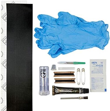 Gear Aid Aquaseal FD Soft Top Repair Kit for Jeep and Convertible Cars, Black, 7" x 10