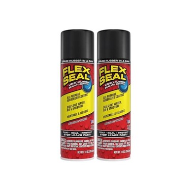 Flex Seal Spray Rubber Sealant Coating,14oz - Pack of 2 (Black)