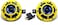 Hella H31000001 Sharptone 12V High Tone / Low Tone Twin Horn Kit With Yellow Protective Grill, Includes Relay, 2 Horns,Yellow/Set