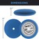 TCP Global 8" Blue Medium Foam Grip Pad Light Cut Polish Buff - Hook &amp; Loop