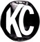 KC HiLiTES 5100 6" Round Black Vinyl Light Cover w/White KC Logo - Set of 2