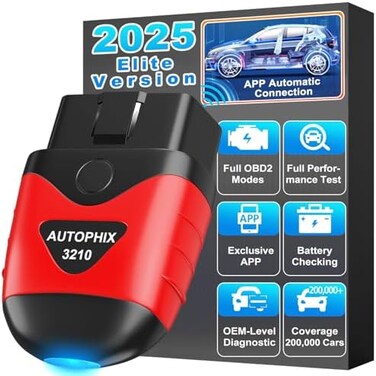 AUTOPHIX 3210 Bluetooth OBD2 Scanner Enhanced Wireless Car Code Readers Auto Scan Tools Diagnostic Scanner with Battery Performance Test Check Engine Light Exclusive APP for iPhone, iPad &amp; Android