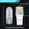 مصباح LED T10 194 168 2825 ساطع للغاية 300 لومن ابيض دافئ 3000 كلفن الجيل الخامس غير قطبي 12-24 فولت - 18 اس ام دي 3014 بديل للسيارة للخريطة والقبة ولوحة الارقام ولوحة العدادات من 4 قطع