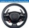 Spurtar King Company Steering Wheel Cover, Anti-Slip Car Steering Wheel Protector, Soft Odorless Silicone Leather Texture Steering Cover, Great Grip Cover for 14"-15" Steering Wheel, Black