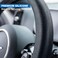 Spurtar King Company Steering Wheel Cover, Anti-Slip Car Steering Wheel Protector, Soft Odorless Silicone Leather Texture Steering Cover, Great Grip Cover for 14"-15" Steering Wheel, Black