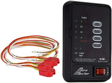 RecPro Replacement Fresh Water or Holding Tank Level Sensor RV Monitor M21 Panel (Black)