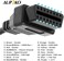 اوبوكو موصل انثى J1962 OBD2 OBD-II بـ16 دبوس، وصلة تمديد انثى 16 دبوس لفتح كيبل تشخيص الاسلاك (30 سم/1 قدم)