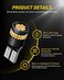 AUXITO 194 LED Light Bulb,Super Bright Amber Yellow 168 2825 W5W T10 Wedge 24-SMD 3014 Chipsets LED Replacement Bulbs for Car Dome Map License Plate Lights (Pack of 10)