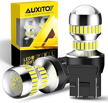 AUXITO Upgraded 7440 7443 LED Bulbs for Reverse Lights T20 7441 7444 LED Replacement Light Kit for Backup Tail Brake Signal Parking DRL Lights, 6000K Xenon White