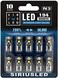 سيريوسلد مصابيح LED فائقة السطوع 3030 بشريحة تعريف (ابيض، عبوة من 10 قطع)