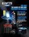 بامتيك مصباح LED H11، 12000 لومن 60 واط بدون مروحة H8 H9 6500 كلفن زينون ابيض