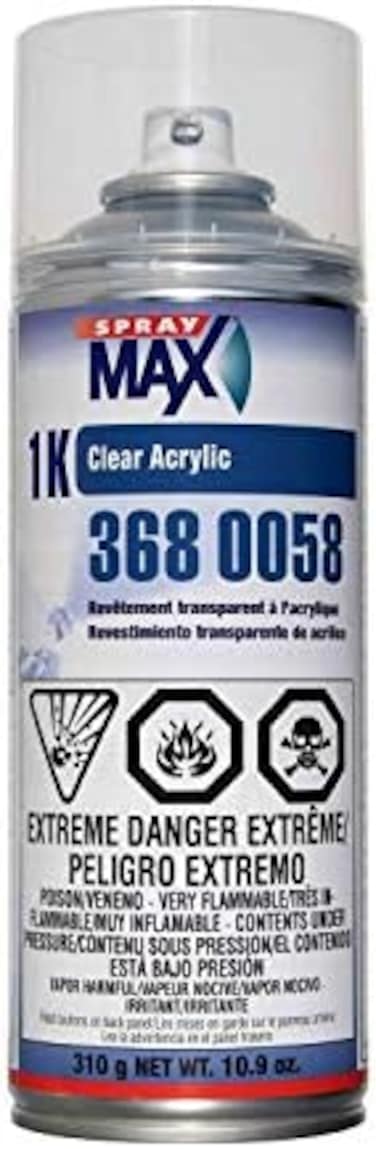 Spray max 10.6oz Aerosol - - 1k Acrylic Clearcoat 3680058