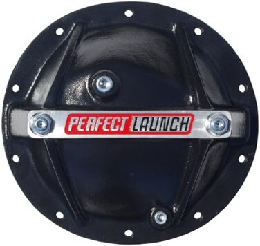 ProForm 66668 Black Aluminum Differential Cover with Perfect Launch Logo and Bearing Cap Stabilizer Bolts for GM