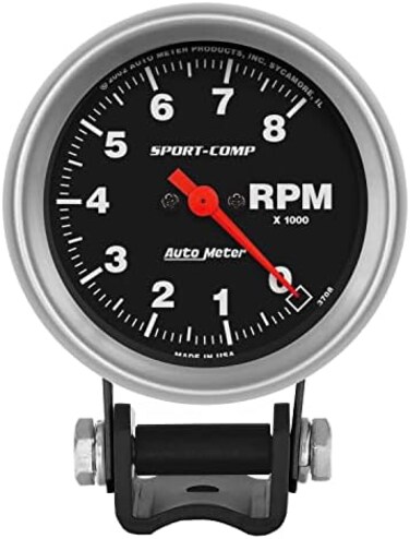 Auto Meter 3708 Sport-Comp Mini Competition Tachometer,2.625 in.