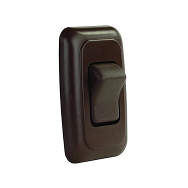 JR Products (brown) - JR Products 12135 On/Off Switch with Bezel - Single Switch, Brown