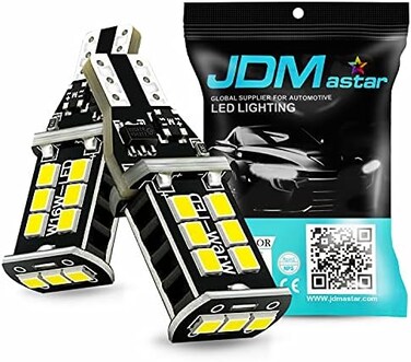 جيه دي ام استار مصابيح LED فائقة السطوع 1000 لومن خالية من الاخطاء 921 912 3035 رقائق للاضواء العكسية الاحتياطية، زينون ابيض