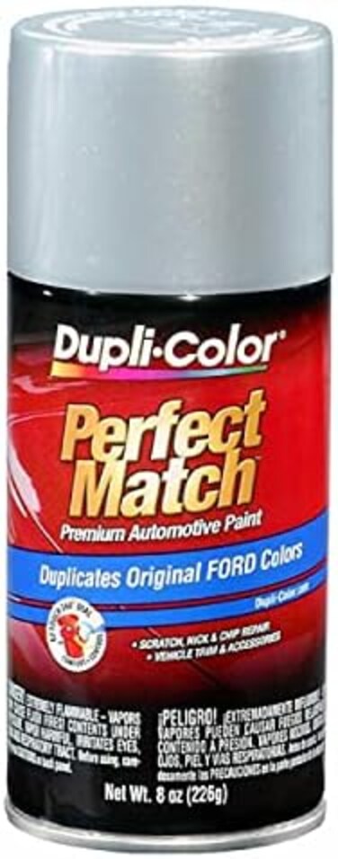 Dupli-Color EBFM03837 Perfect Match Automotive Spray Paint &ndash; Ford Silver Metallic, J/1G &ndash; 8 oz. Aerosol Can