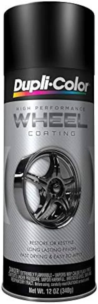 Dupli-Color HWP104 Black High Performance Acrylic Enamel Wheel Paint - 12 oz.