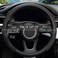 KAFEEK Steering Wheel Cover, Universal 15 inch, Microfiber Leather Viscose, Breathable, Anti-Slip,Warm in Winter and Cool in Summer, Black