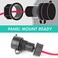 Wagan 12V/24V 12ft. DC Extension Cable with Panel Mount and Weather Proof Cover&hellip;