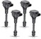 ENA Set of 4 Ignition Coil Pack 2.5 L4 Compatible with Nissan 2002 2003 2004 2005 2006 Altima, 02-08 Sentra XTrail, 2010 2011 2012 2013 X-Trail Coils for UF350 C1398 224488H300