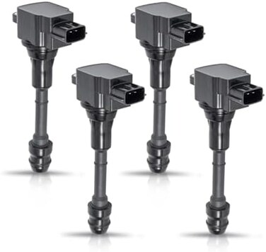 ENA Set of 4 Ignition Coil Pack 2.5 L4 Compatible with Nissan 2002 2003 2004 2005 2006 Altima, 02-08 Sentra XTrail, 2010 2011 2012 2013 X-Trail Coils for UF350 C1398 224488H300