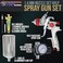 TCP Global Brand Professional New 2.5mm HVLP Spray Gun- Great for High Build Auto Paint Primer - Metal Flake Application and Any Heavy Bodied Paint or Primer Material -with Air Regulator
