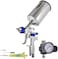 TCP Global Brand Professional New 2.5mm HVLP Spray Gun- Great for High Build Auto Paint Primer - Metal Flake Application and Any Heavy Bodied Paint or Primer Material -with Air Regulator