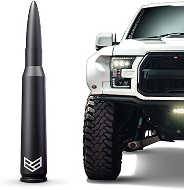 رونين فاكتوري هوائي رصاصة لشاحنات دودج رام وفورد F150 F250 F350 سوبر ديوتي فورد رابتور - تصميم مضاد للسرقة - هوائي بديل قصير 1990 - تيار