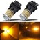 اي برايت ستار احدث مصابيح LED فائقة السطوع 9-30 فولت منخفضة الطاقة 3156 3157 3057 4157 مع جهاز عرض بديل لمصابيح اشارة الانعطاف، اصفر كهرماني