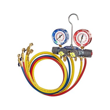 Yellow Jacket 49968 Charging Manifold,Red/Blue