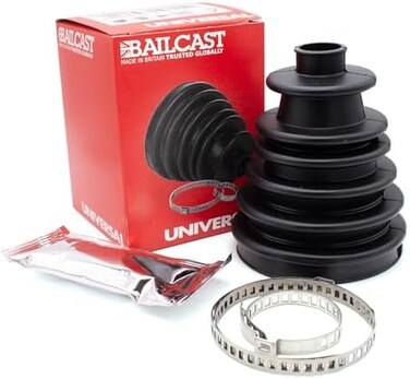 Bailcast CVS18 Universal Split Constant Velocity Joint Gaiter Boot Replacement Kit, Black