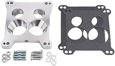 Edelbrock 2696 Four-Hole Square-Bore to Spread-Bore Carburetor Adapter, Multi, One Size
