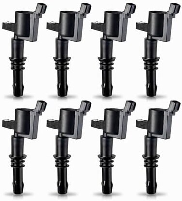 ENA Set of 8 Straight Boot Ignition Coil Pack Compatible with Ford Lincoln Expedition Explorer F-150 Super Duty Mustang Mountaineer 4.6l 5.4l 6.8l Replacement for DG511 C1541 FD508