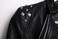 chouyatou Women's Fashion Studded Perfectly Shaping Faux Leather Biker Jacket