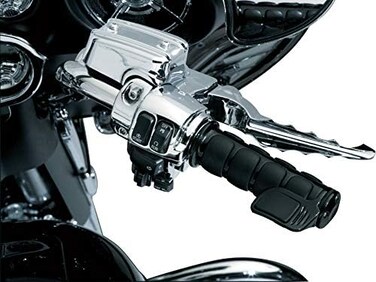 Kuryakyn 6318 Premium ISO Contoured Throttle Boss Motorcycle Handlebar Grip Accessory: Universal Fit, Right Side Only, Gloss Black, Pack of 1,Medium