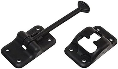 RV Designer E236, Plastic Door Holder, T Style, 6 inch, Black Entry Door Hardware