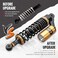 GZYF Pair 320mm Universal Motorcycle Rear Air Shock Absorbers Adjustable Go Kart Suspension For Honda for Suzuki for Kawasaki for Yamaha ATV Go Kart Quad Dirt Sport Bikes Black &amp; Gold