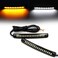 FXC Purishion 2x Universal Flexible LED Turn Signal Tail Brake License Plate Light Integrated for Motorcycle Bike ATV Car RV SUV, Brake/Running Tail Light(2Pack) (Amber White)