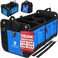 TRUNKCRATEPRO Collapsible Portable Multi Compartments Heavy Duty Non-Slip Cargo Trunk Organizer Storage Blue, Black